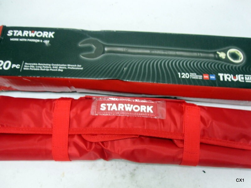 STARWORK 8482 20 Pc. Reversible Ratcheting Combination Wrench Set