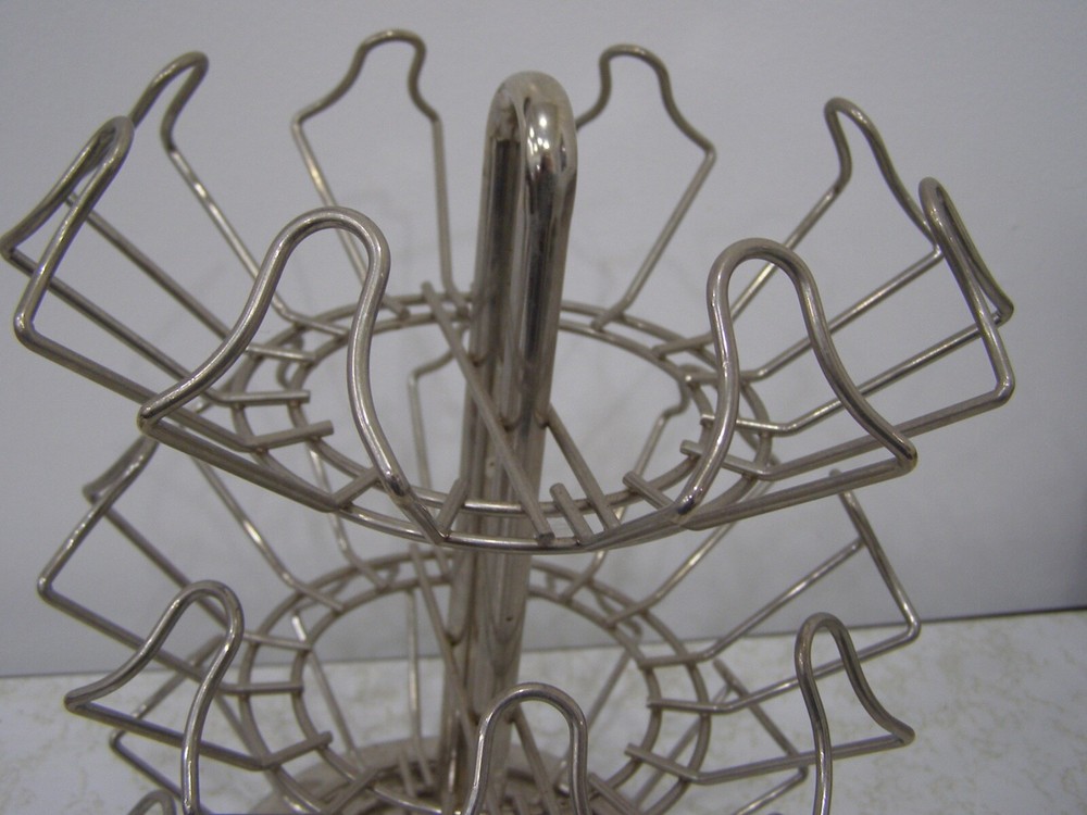 Solid Steel / Chrome Keurig Pod Holder Rack Lazy Suzan Carousel