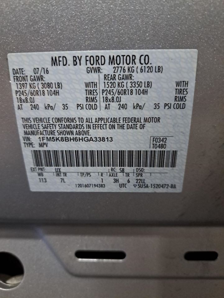 2017 Explorer Display Screen,Hb5t18b855gb Sku#4340586