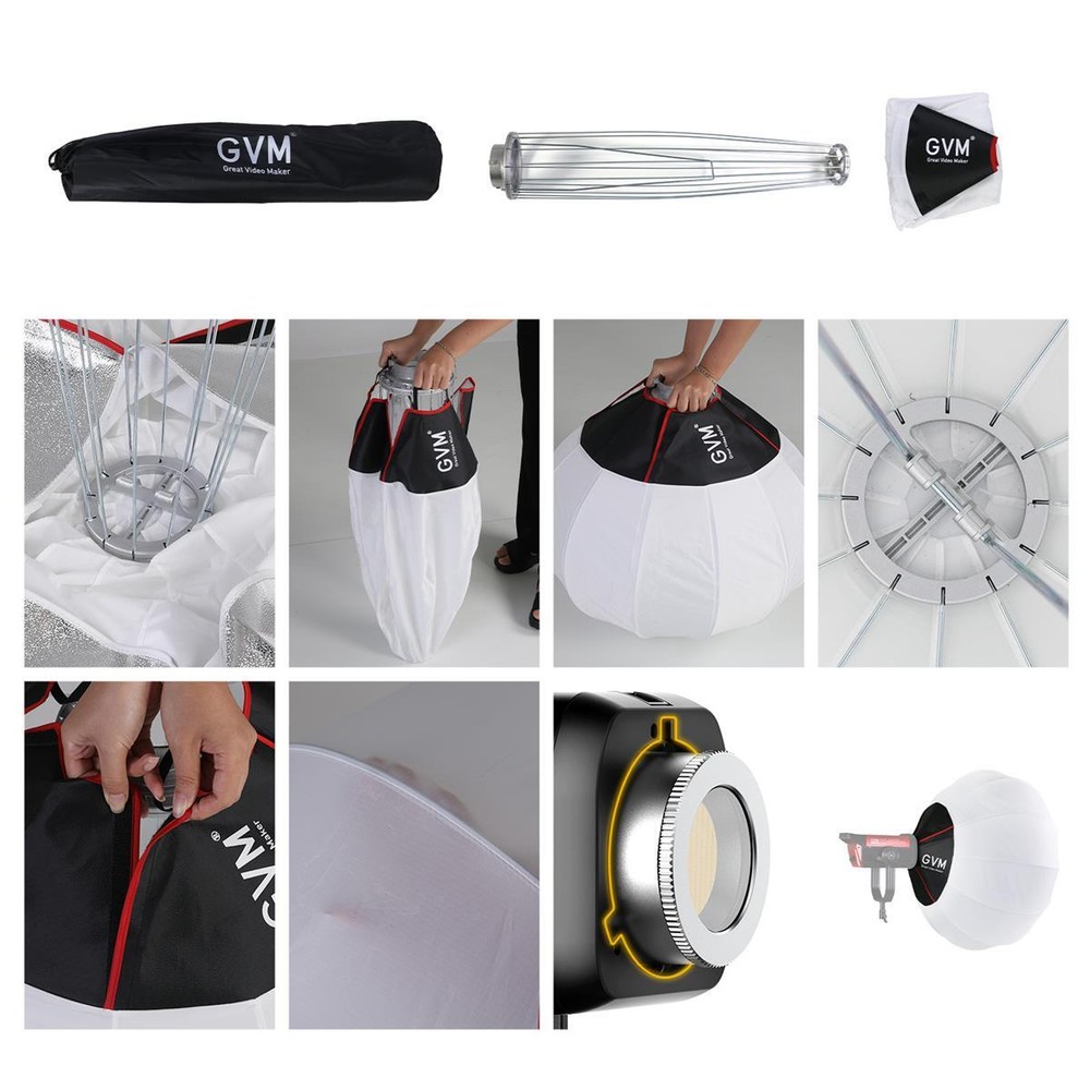 GVM 33" Lantern Softbox with Bowens Mount for PRO-SD400B/500B/650B Spotlight