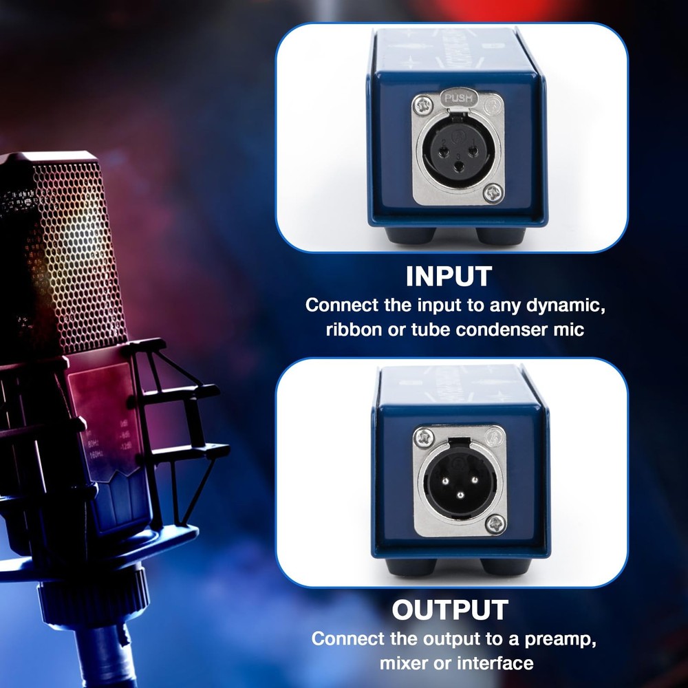 Mic Preamp Gain for Podcasting, Studio Recording & Live Performance, Mic Boos...