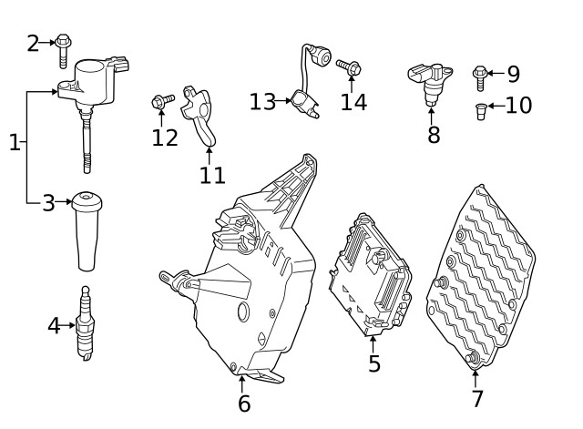 Genuine Ford Engine Control Module (ECM) Bracket CV6Z-12A659-H