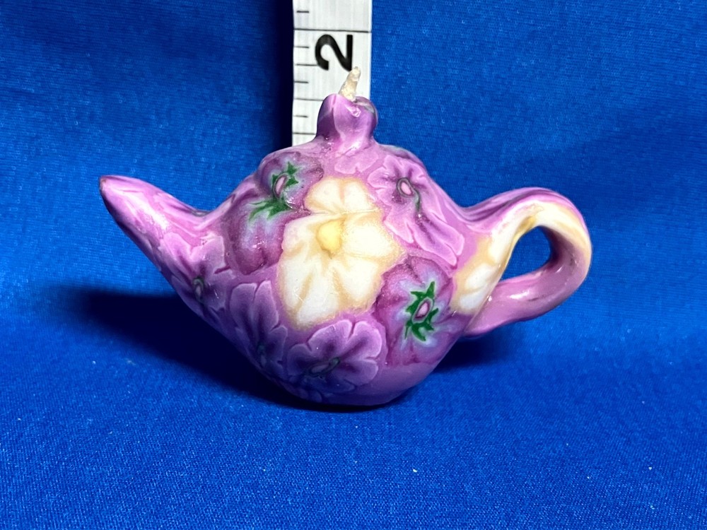 Set of Five Tiny Teapot-shaped Candles - Never Lit