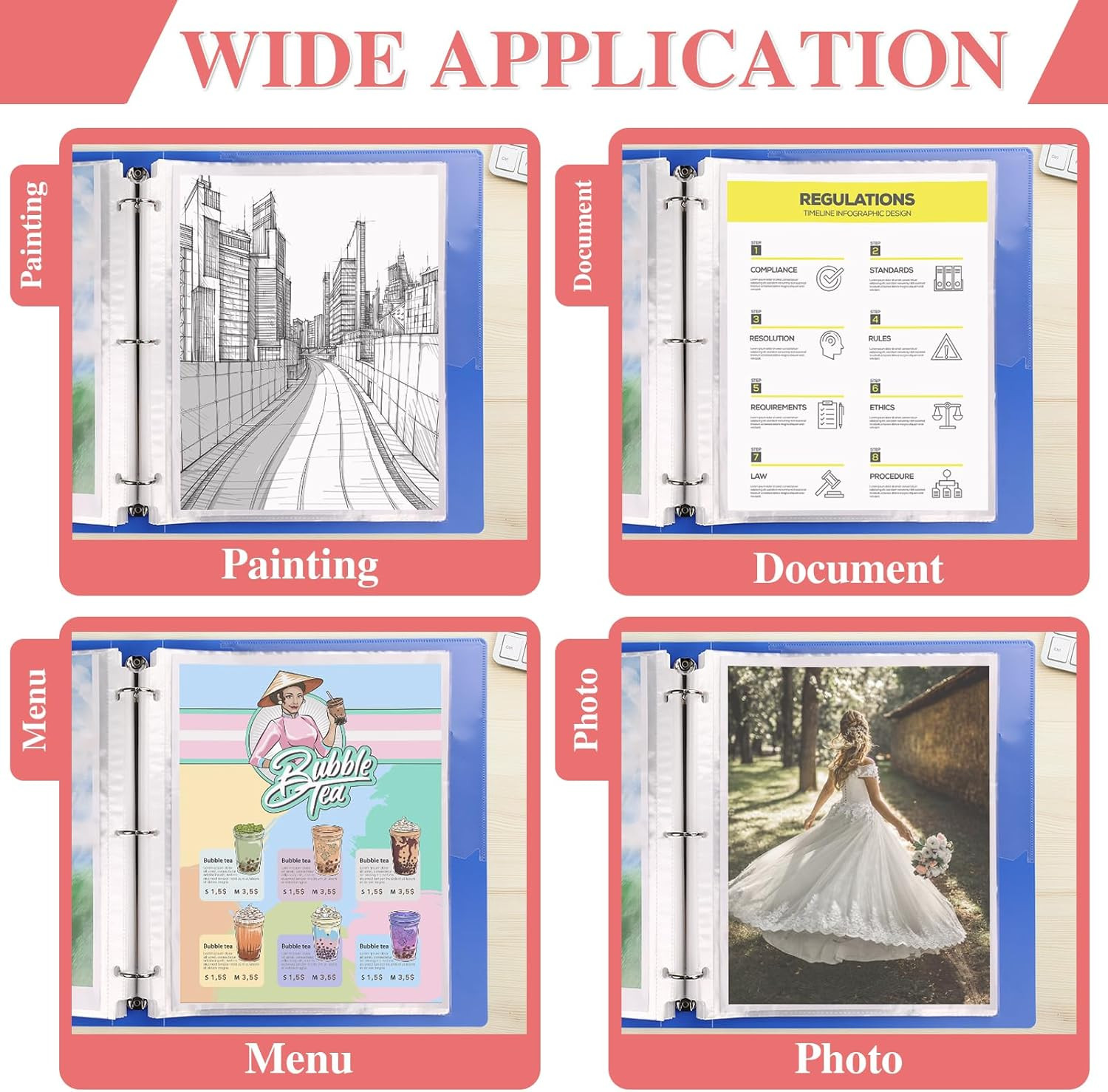 500 Pack of Heavyweight Sheet Protectors, 8.5" X 11" Heavy Duty Clear, Plasti...