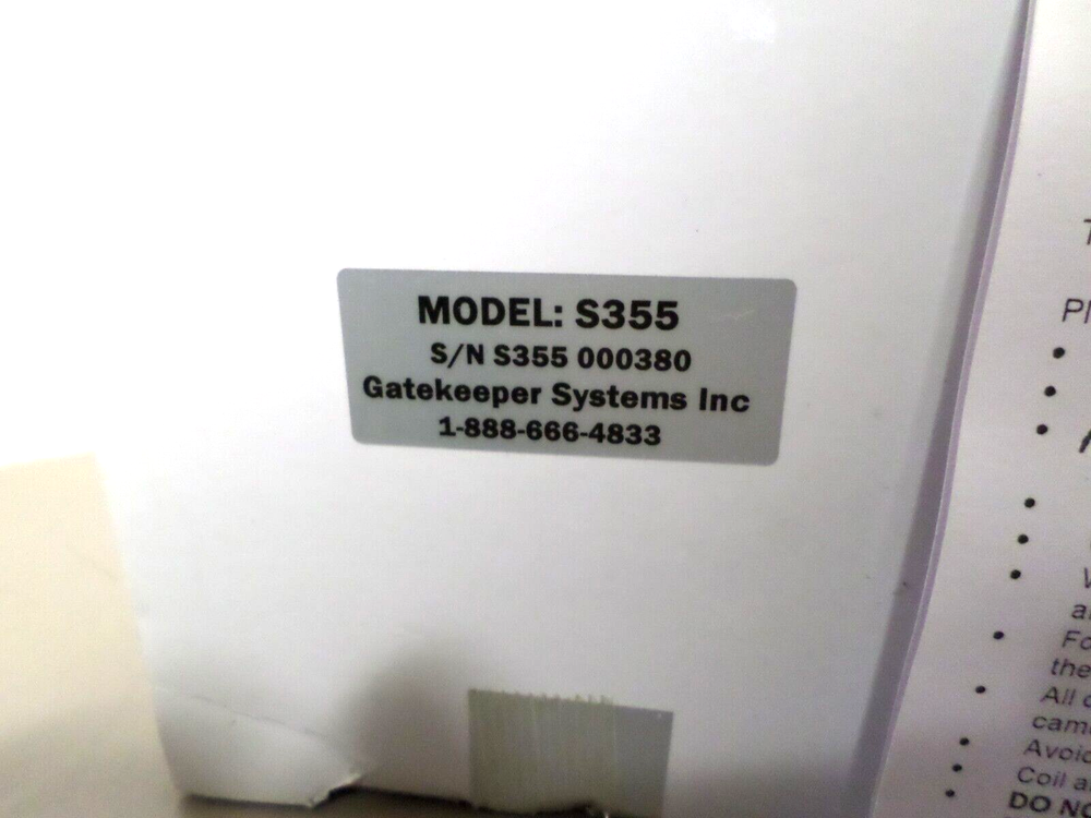 Gatekeeper Model S355 Wide Dynamic Range Security Camera 2.8mm Lens