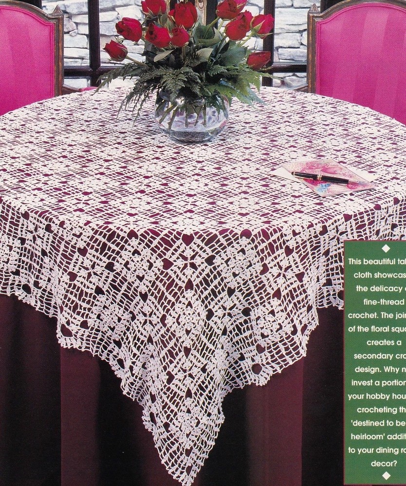 BEAUTIFUL Gossamer Lace Tablecloth/Doily/CROCHET PATTERN INSTRUCTIONS ONLY