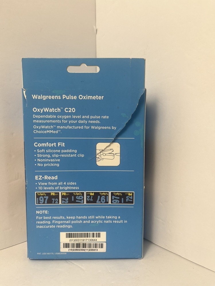 Walgreens Pulse Oximeter Comfort Fit - OPEN BOX