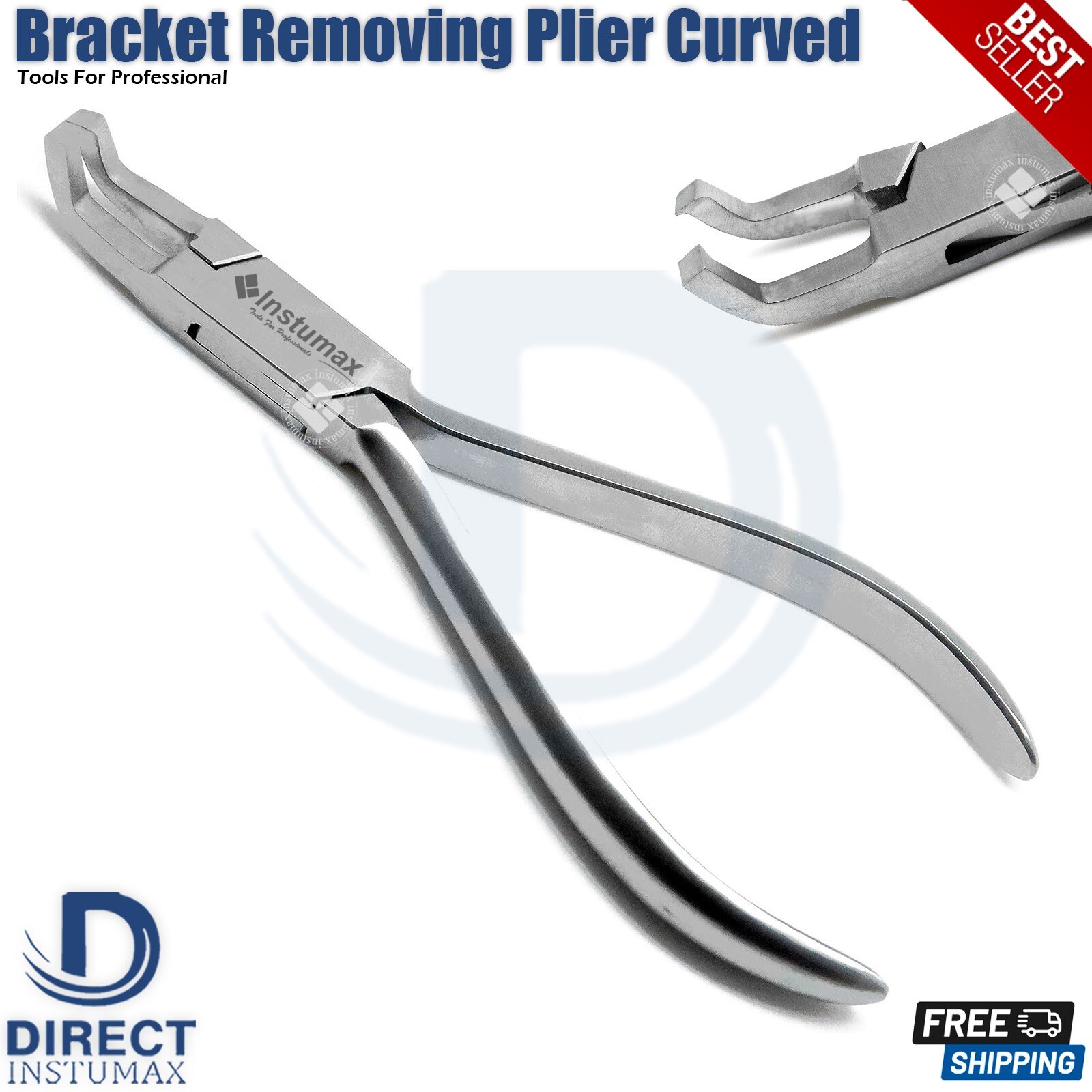 Dental Bracket Removing Plier Curved Ortho Braces Remover Surgical Instrument