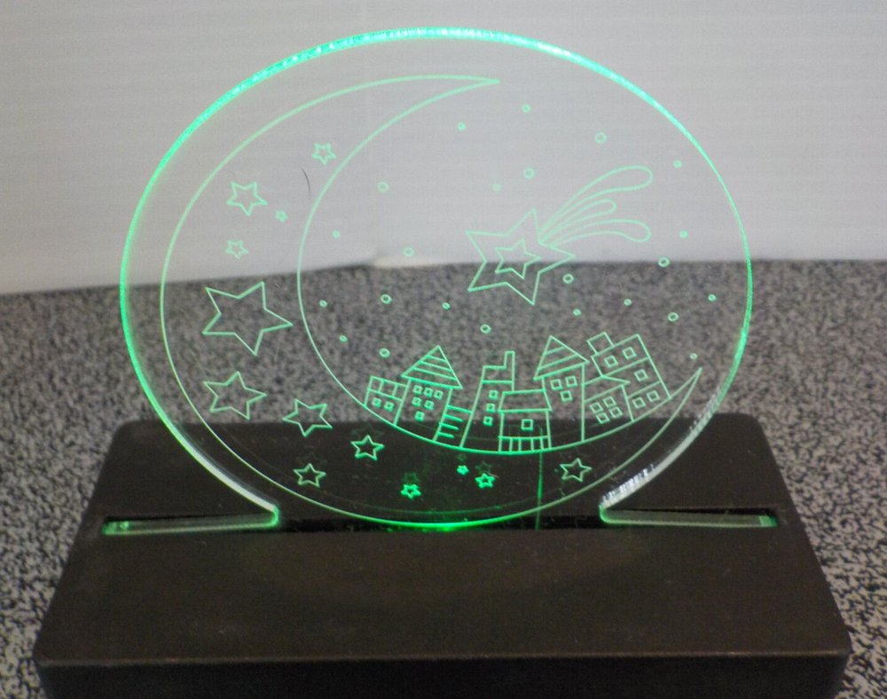 Starry Night Tabletop Light LED Coloring Changing 7 Different Colors W/Batteries