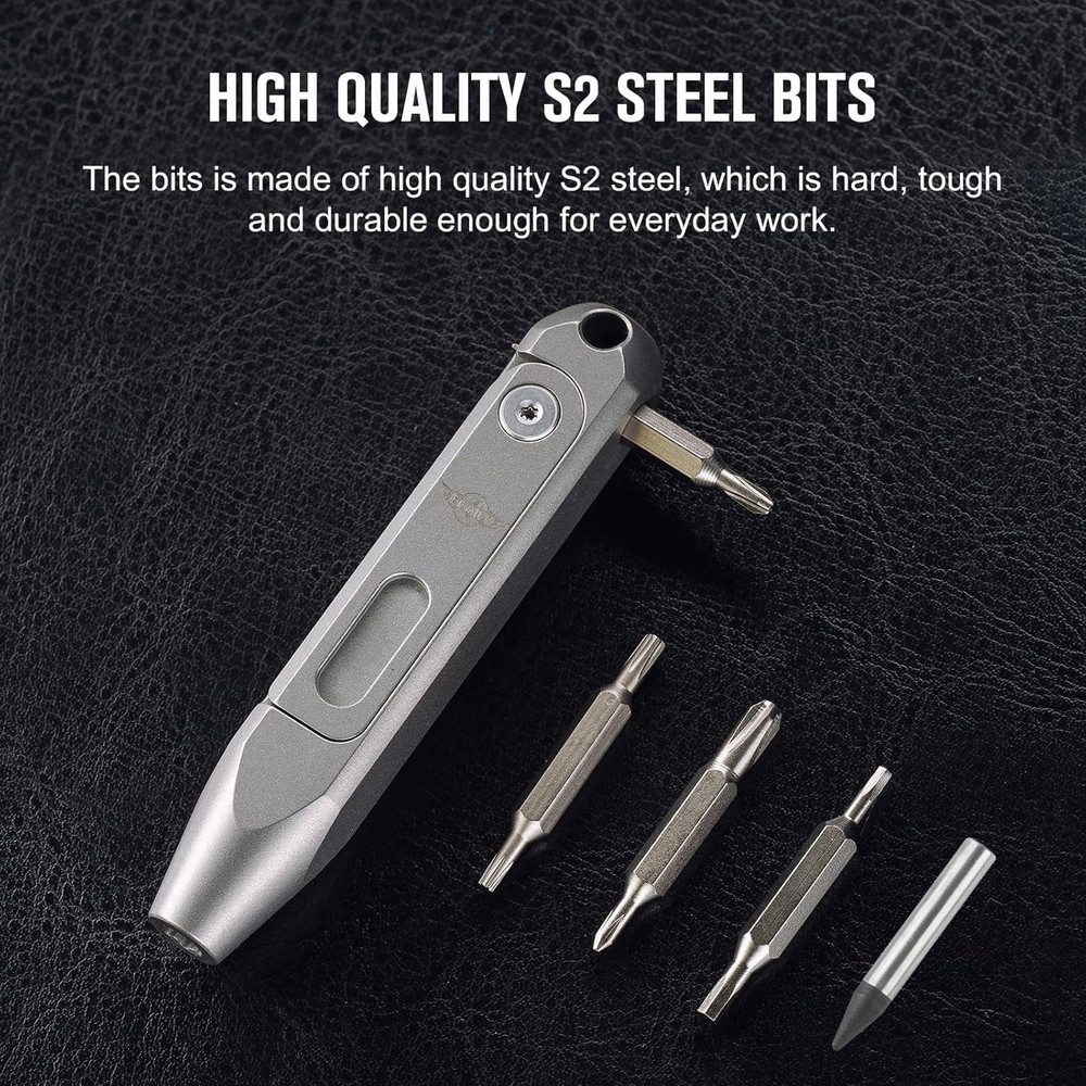 Otacle D1 Titanium Small EDC Multi Bit Pocket Screwdriver, 9 in 1 Mini Precision