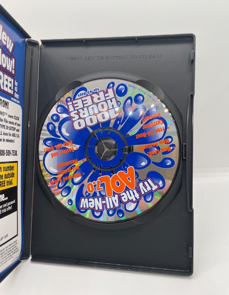 Vintage America Online AOL Version 7.0, Case READ