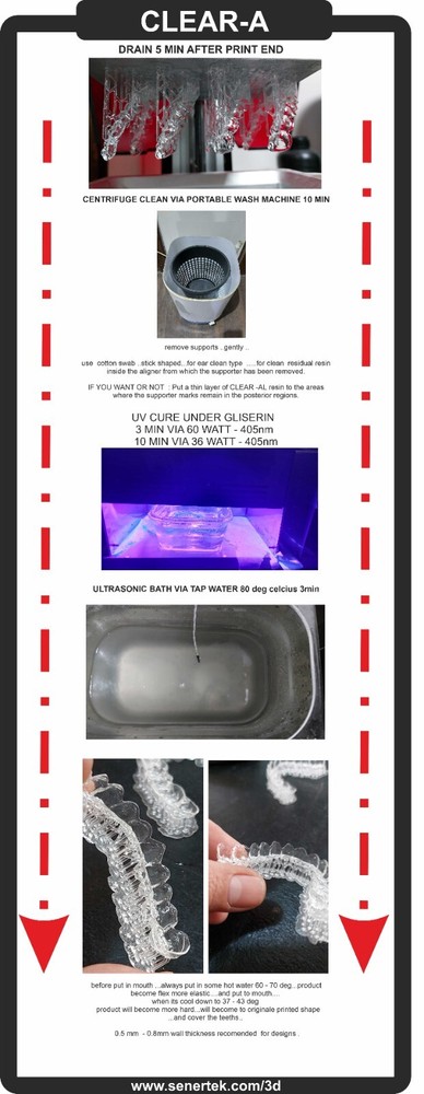 DLP SLA LCD 3d printer CLEAR ALIGNER resin