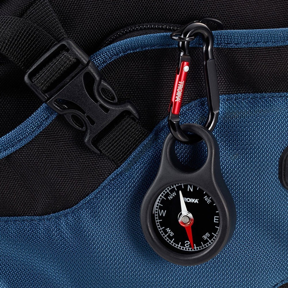 Troika WEGWEISER, Pocket Compass with Carabiner