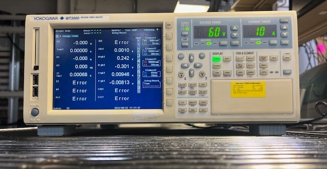 YOKOGAWA WT3000 Digital Power Analyzer Model 760304 w/4 30 Amp. Input Elements