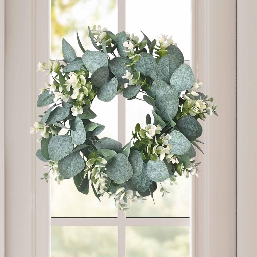 Artificial Flower Wreath Artificial Eucalyptus Wreath Wall Hanging Greenery