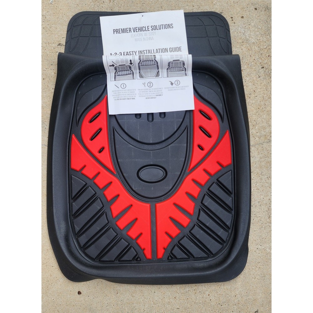 universal fit car floor mat, 2 front pieces