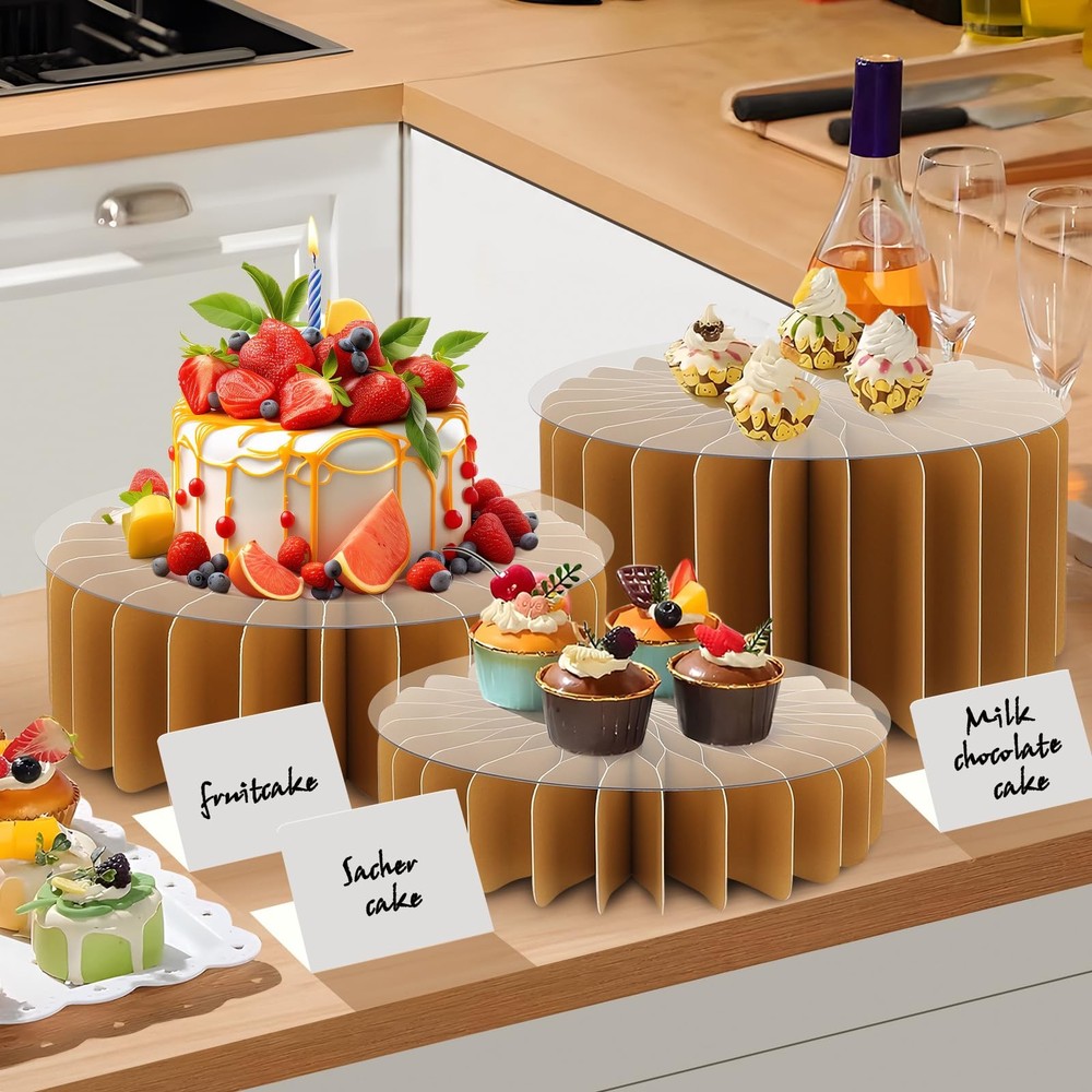 Buffet Risers Food Risers for Buffet Table Acrylic Risers Display Stands Tall...