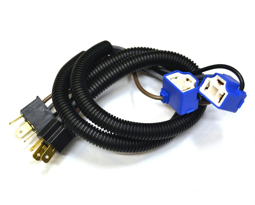Extension Wire Ceramic A 9003 HB2 H4 Two Harness Head Light Bulb Replace Plug OE