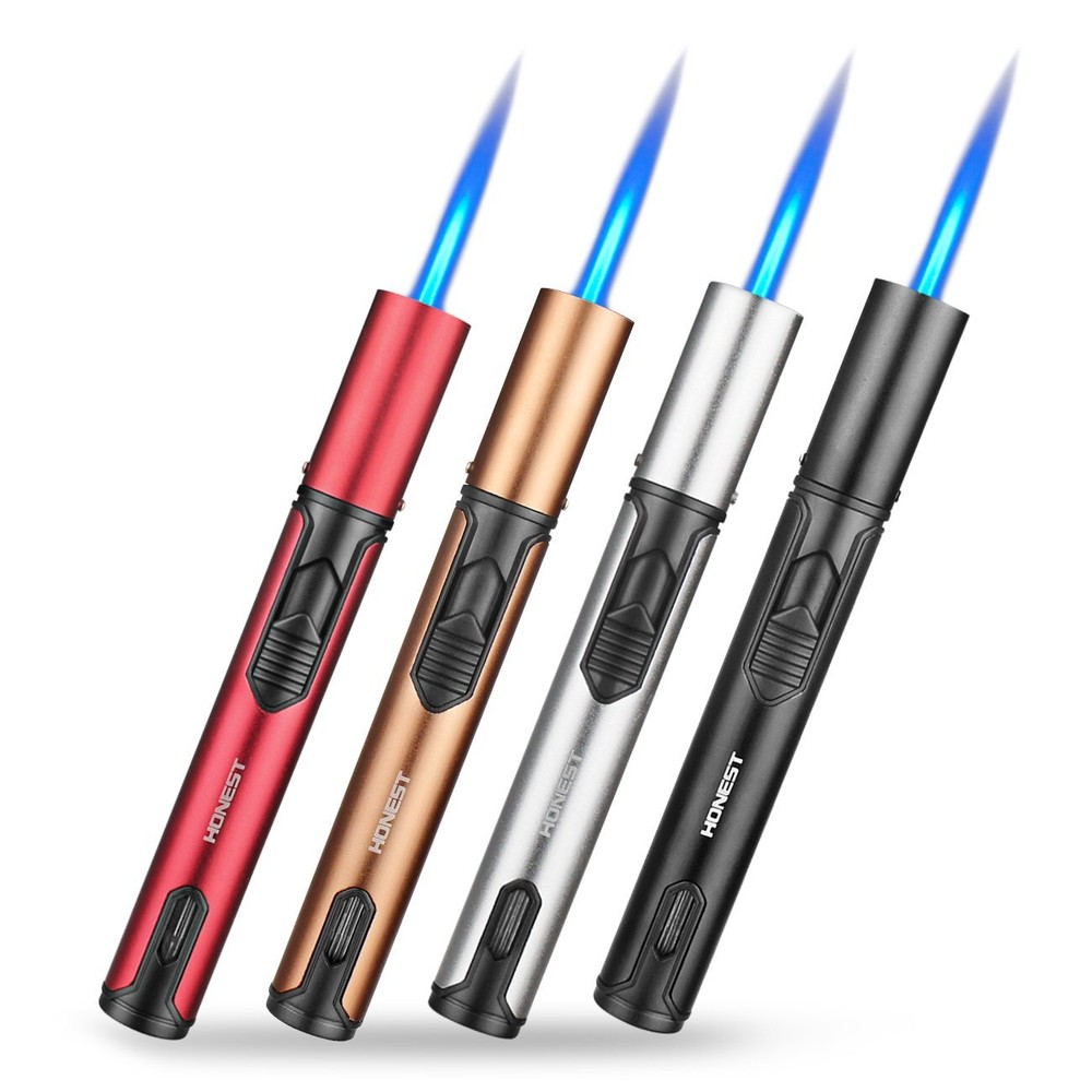 2 PCS Butane Torch Lighter 6 Inch Long Adjustable Windproof Refillable Butane