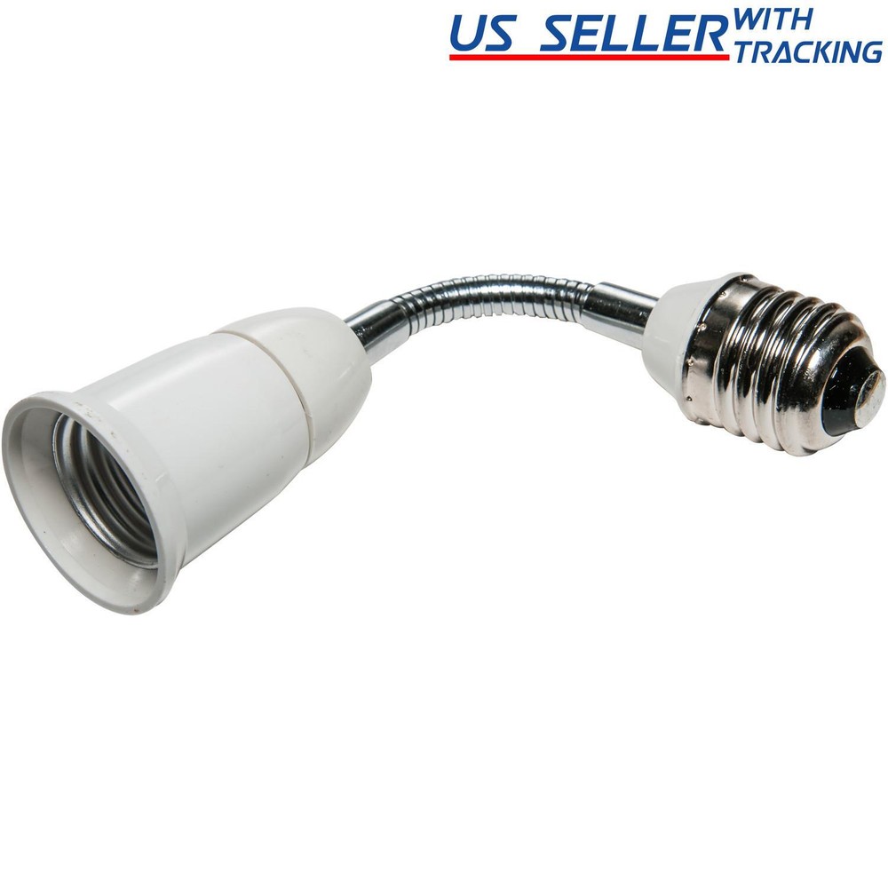 6.5 Inch Flexible Socket Extender for Standard US LED & CFL Light Bulbs