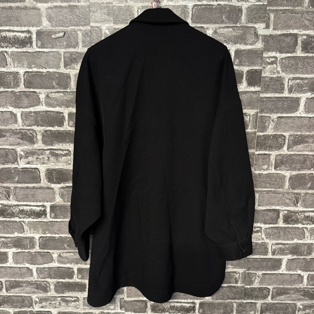 Zara oversized shacket black jacket button front SIZE XS XSMALL