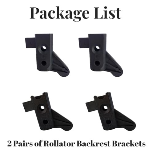 4Pcs Rollator Backrest Brackets, Backrest Pivot Brackets for Rollator,