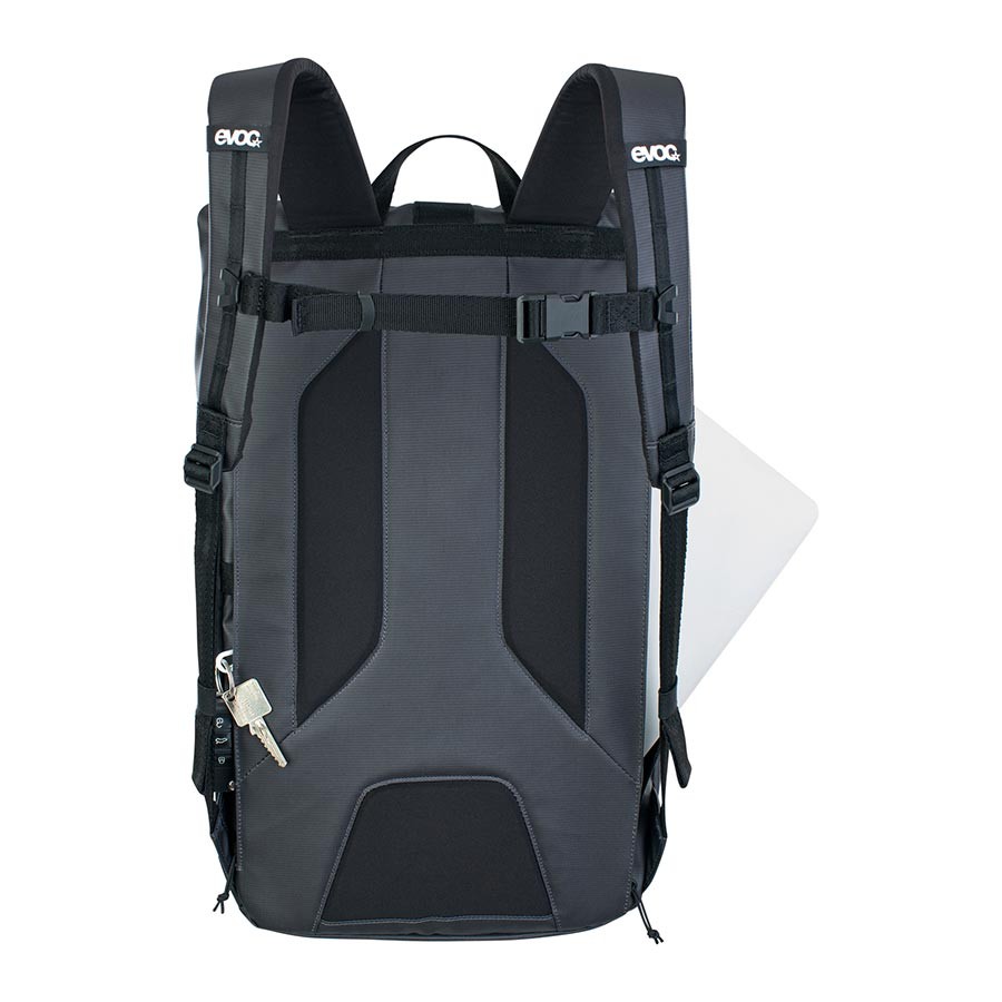 EVOC 26L Waterproof Duffle Backpack - Carbon Grey/Black, Lightweight, Tech-Ready
