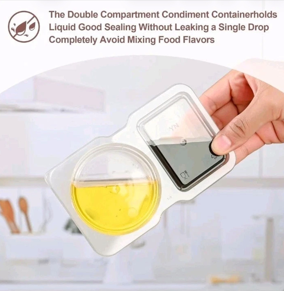 10 Sets Reusable Snack Containers With Lids – Two-Compartment