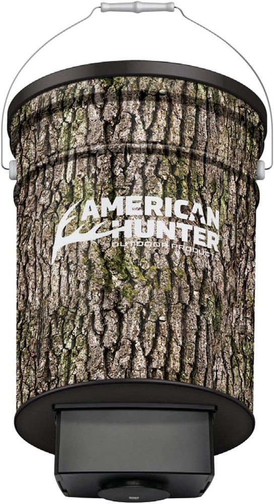 Durable 50 LB Camo Hanging Game Feeder with Automatic Delivery & E-Kit