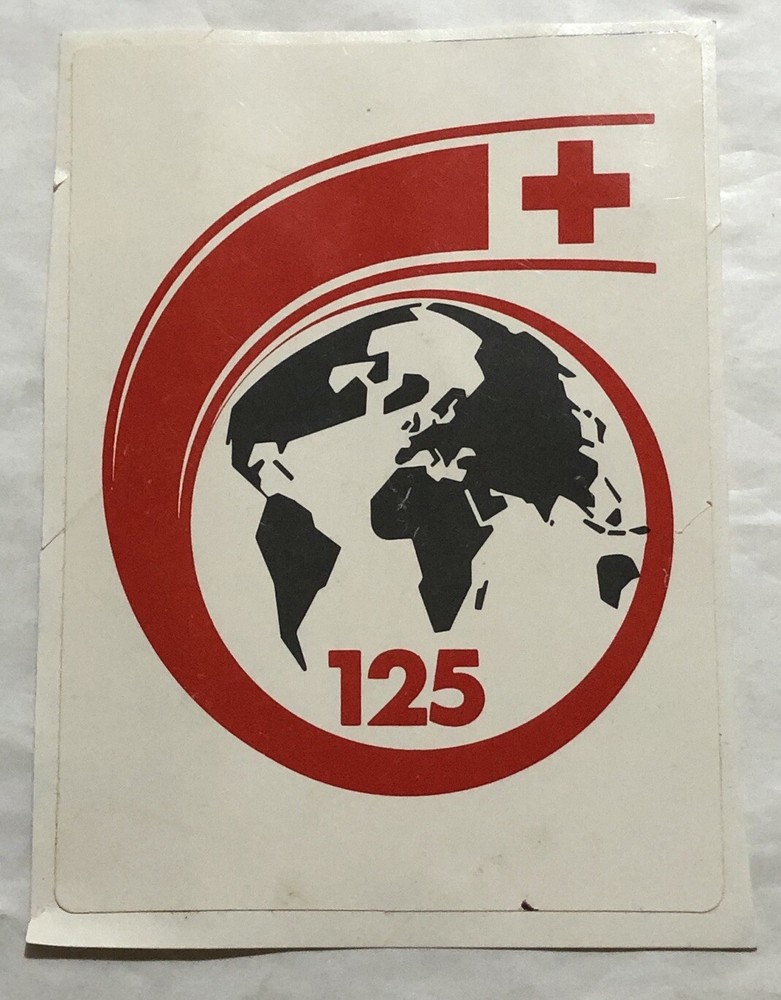 125th Anniversary Red Cross Sticker/Decal