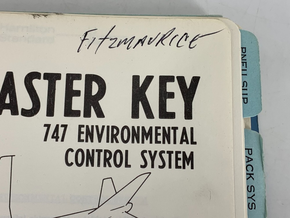 Master Key 747 Environmental Control System Manual Hamilton Std Utd Technology