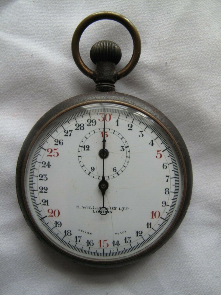 Vintage R. Williamson timer, enamel dial, good working order