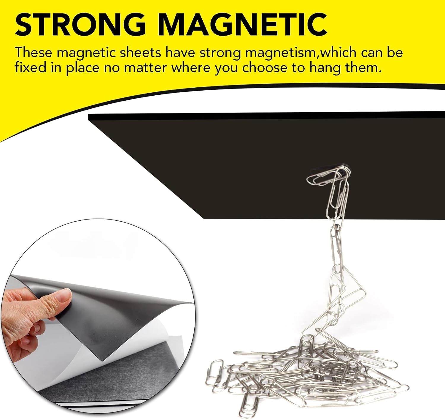 Flexible 4" x 6" Magnetic Sheets with Strong Adhesive - Perfect for Photos