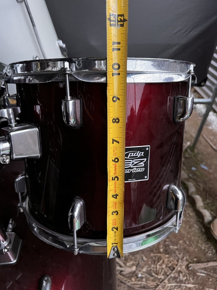 PDP by DW Encore EZ Series Complete 3-Piece Drum Set with Chrome Hardware Red