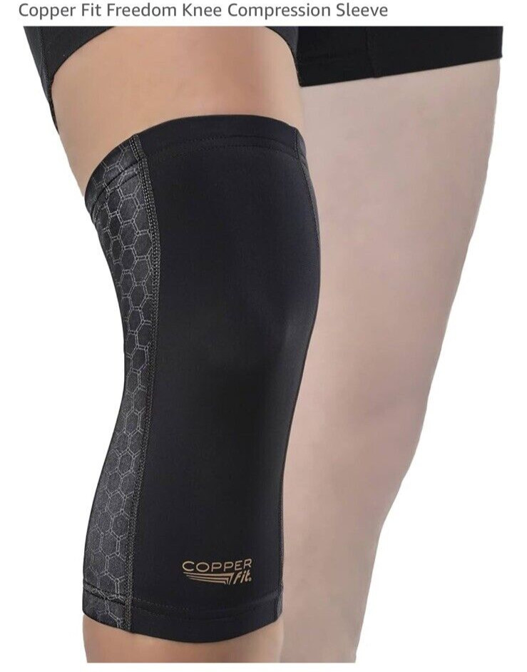 original Copper Fit CF2KNLG6 Knee Compression Sleeve - Black