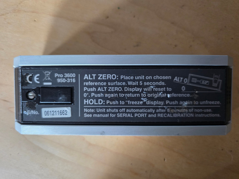 Mitutoyo 950-318 Digital Protractor Pro 3600