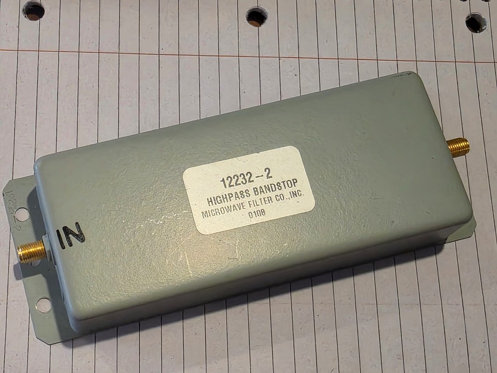 Microwave Filter Co. 12232-2 Highpass Bandstop Filter (NOS)