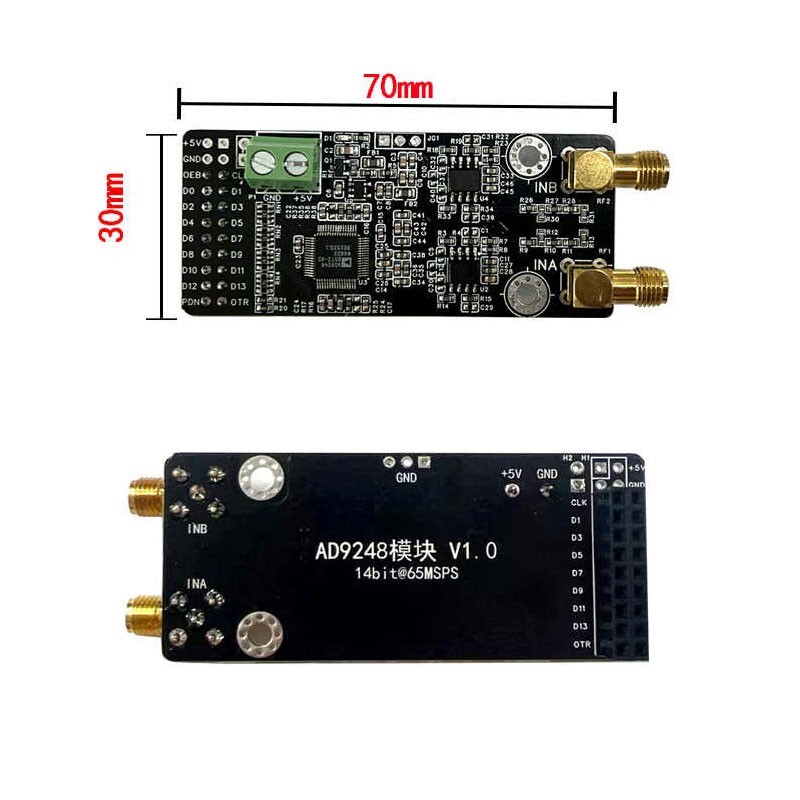 14bit 65M ADC Module Analog-digital Converter w/ Terminal Block Interface AD9248