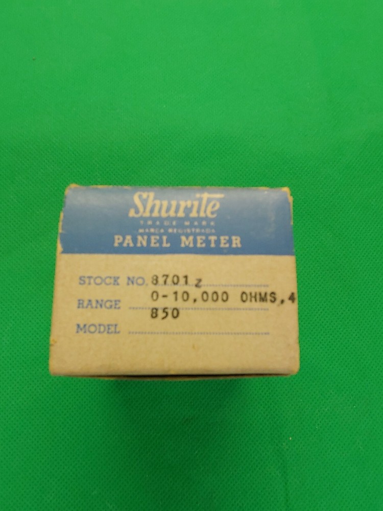 NOS SHURITE Model 850 PANEL METER Gauge New Vtg