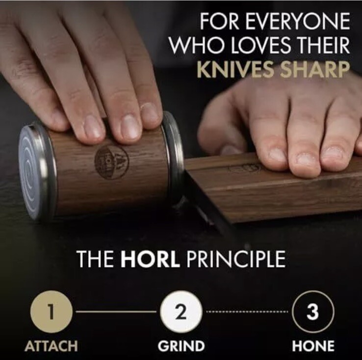 HORL 2 Walnut Rolling Knife Sharpener Engineered in Germany for Straight Edge A1
