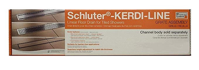 Schluter Systems Kerdi-Line Frameless 28" Tileable Grate Assembly (KL1DROE70)