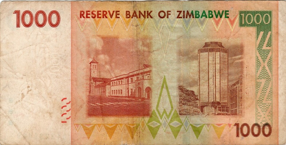 Banknote Zimbabwe P71 1000 Dollars 2008