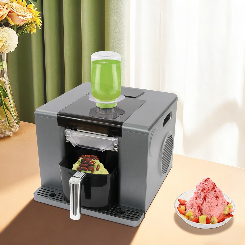 Snowflake Ice Making Machine Shaved Ice Machine Automatic Shaved Ice Maker Grey