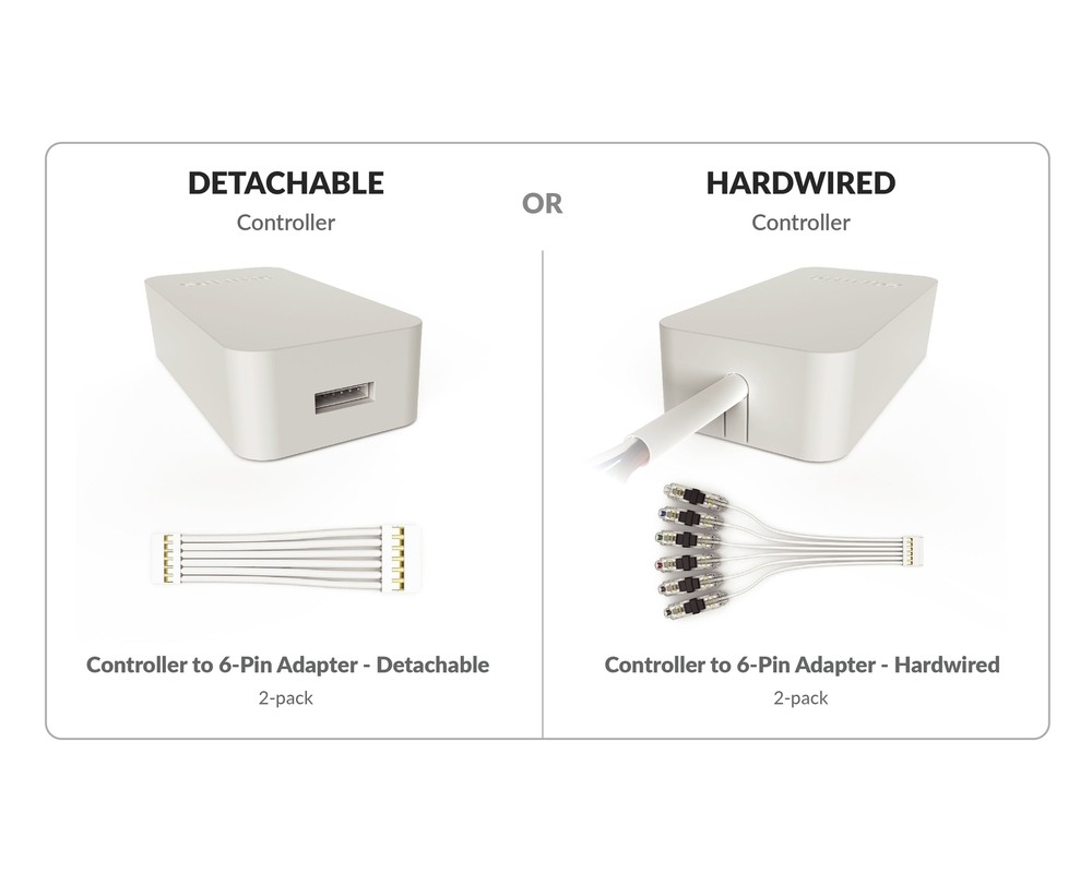 Litcessory Controller to 6-Pin Adapter for Philips Hue Lightstrip Plus