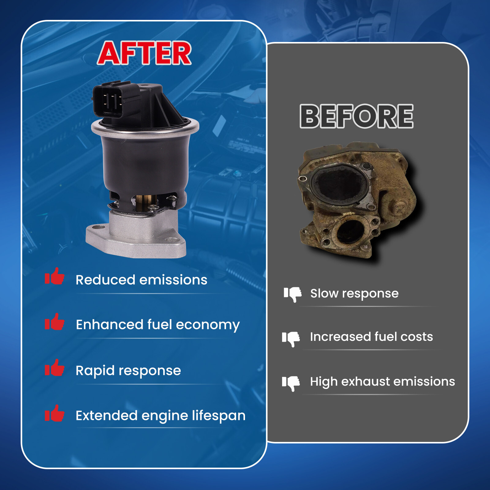 18011RNAA00 EGR Valve for 2006-2011 Honda Civic 1.8L GAS SOHC FWD