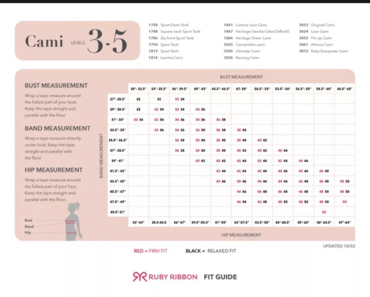 RUBY RIBBON LUMINA LACE CAMI #1841 NEW!