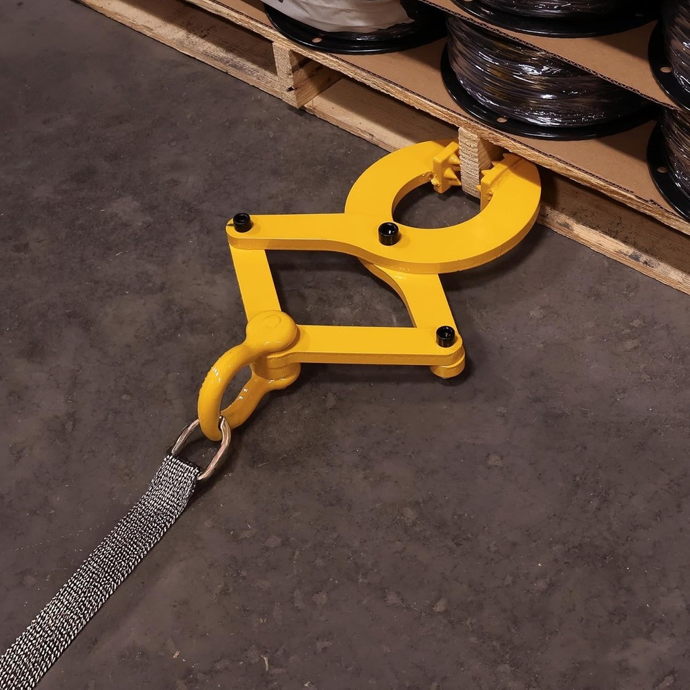 Pallet Puller Clamp 6000lb Forklift Chain Grabber Hook Heavy Duty Tool