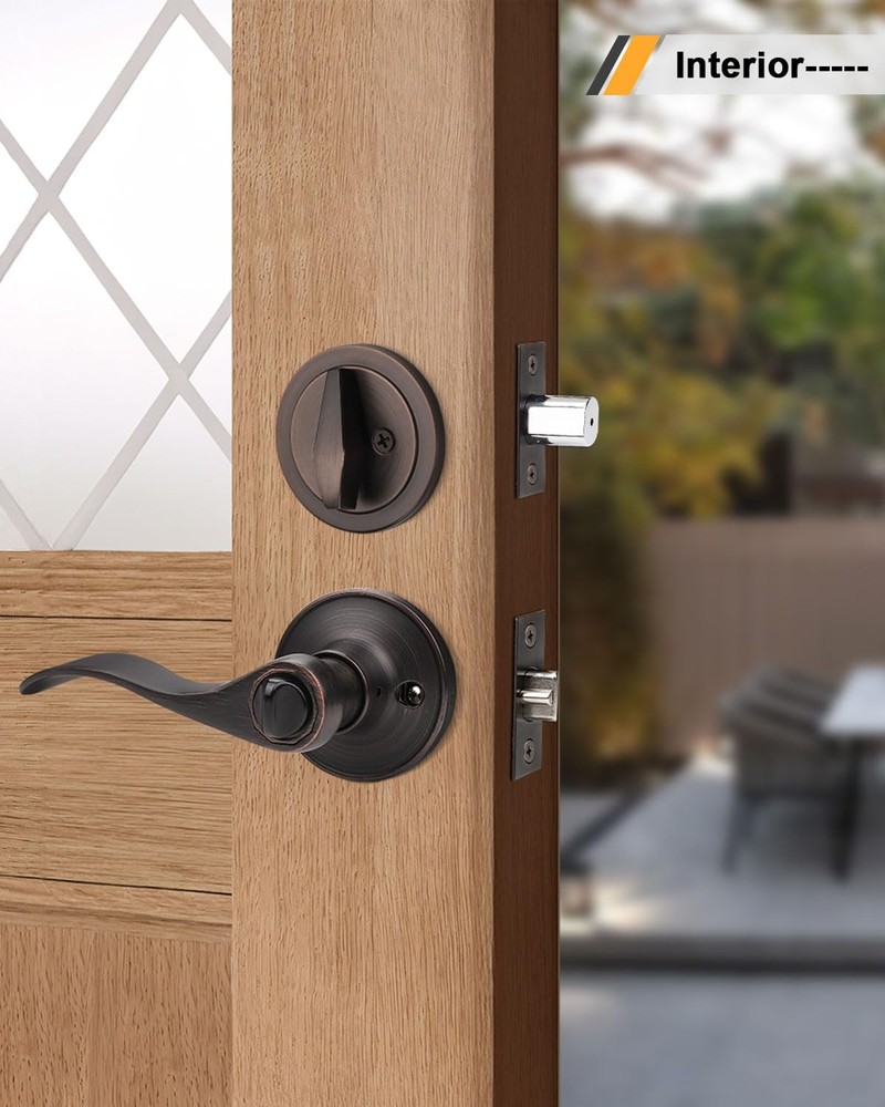 Secure Your Doors - Gobrico 3 Pack Wave Entry Lever Lockset