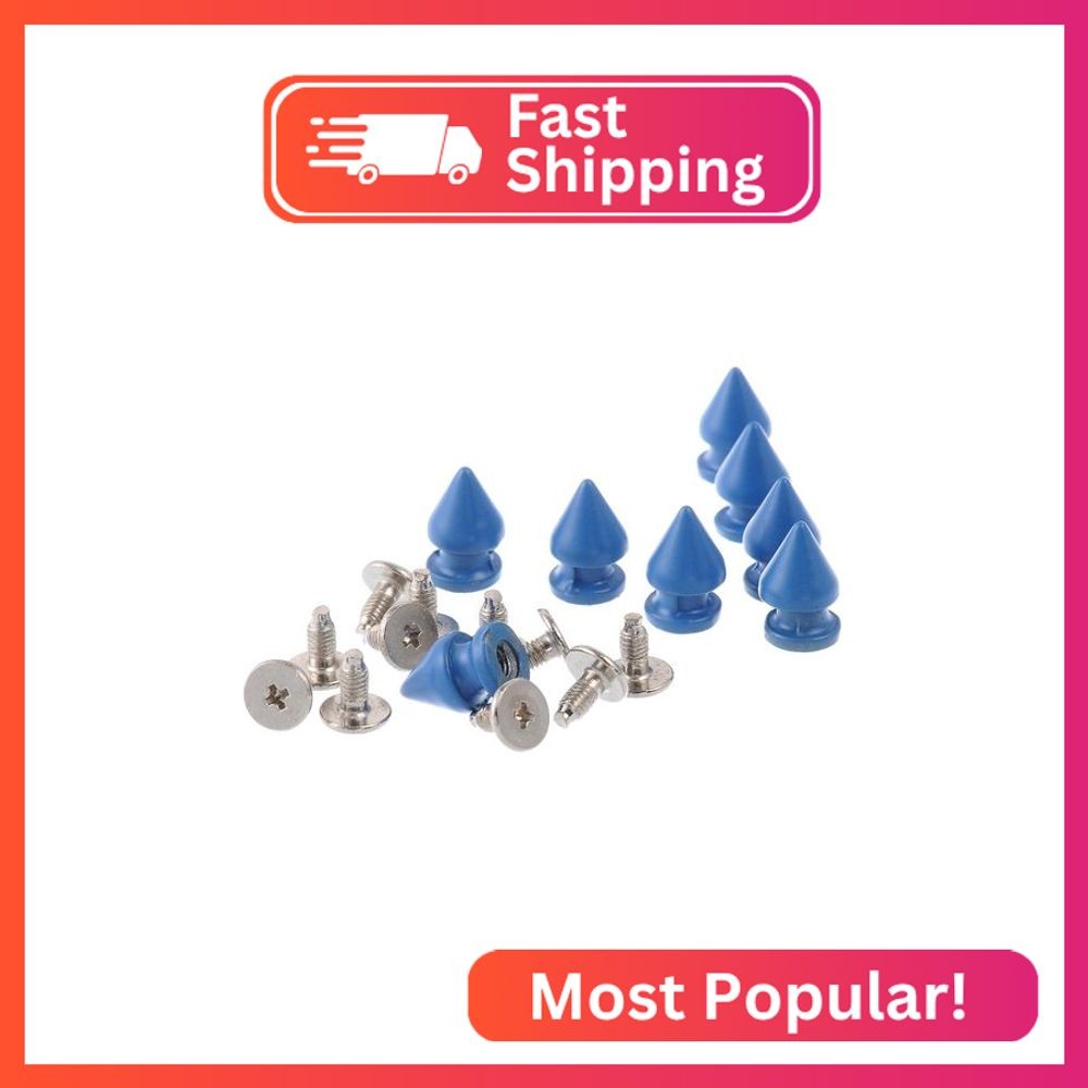 RUBYCA 12MM 50 Sets Metal Tree Spikes and Studs Metallic Screw-Back for DIY Punk