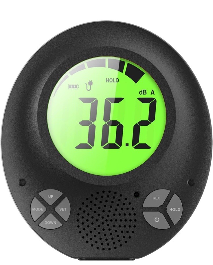 Digital Decibel Meter with DIY Voice Warning Function, Wall Hanging Sound Lev...